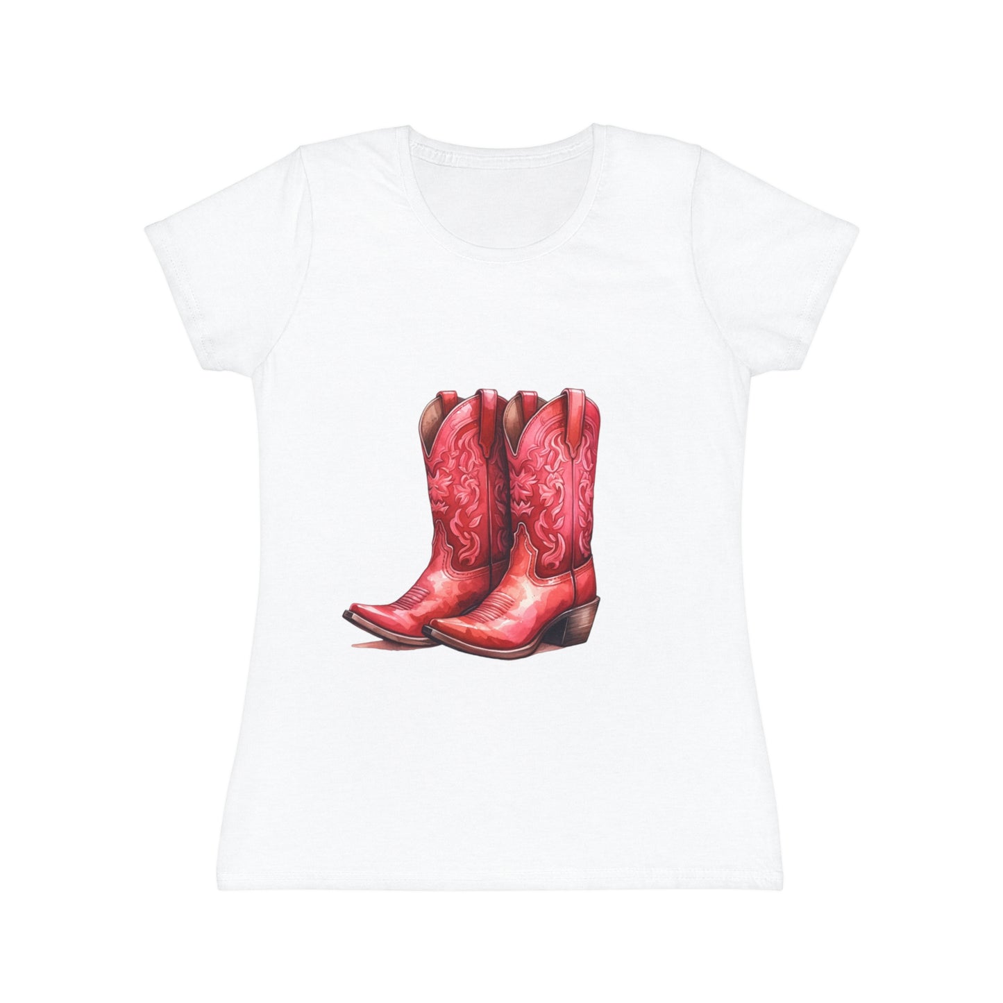 Women's Iconic Red Cowboy Boots Graphic T-Shirt